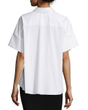 Edyth High-Low Short-Sleeve Shirt
