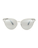 Josa Trimmed Cat-Eye Sunglasses