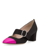 Soeur Cap-Toe Mary Jane Pump, Black