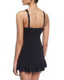 Origami D-Cup Ruched Tankini Swim Top, Black 