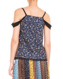 Animal-Tie Printed Off-the-Shoulder Blouse, Multi