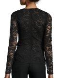 Moira Long-Sleeve Lace Wrap Top