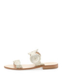 Lauren Double-Strap Sandal, Platinum