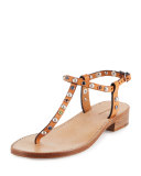 Aelith Studded Thong Sandal, Natural