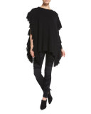 Baroque Velvet Devore Moto Leggings, Black