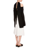 High-Waist Trumpet Skirt, Off White