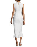 Lotus Wavy Stripe Maxi Dress, White