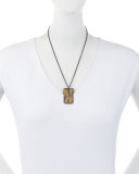 18K Gold Patina Sterling Silver Pendant Necklace