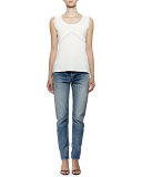 Slim-Leg Boyfriend Jeans, Denim Blue