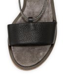 Monili Ankle-Wrap Sandal, Black