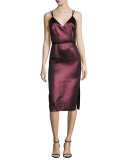 Soleil Metallic Strappy Cocktail Dress