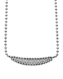 Caviar Spark Half Moon Necklace with Diamonds