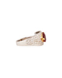 Pear-Shaped Ruby Ring with Diamonds