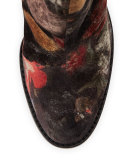 Blayze Floral Velvet Bootie, Floral