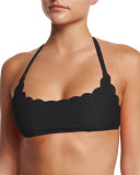 Reversible Seamless Scalloped Swim Top