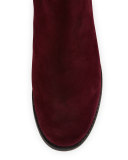 50/50 Suede Over-the-Knee Boot, Bordeaux