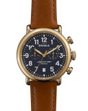 41mm Runwell Chronograph Watch, Dark Brown