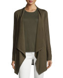 Piqué-Knit Cashmere Cardigan