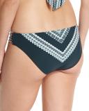 Warrior Reversible Strappy Swim Bottom, Deep Lake/Multi