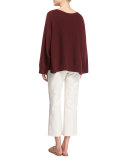 Minola Cashmere Trapeze Sweater, New Brick