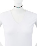 Ivy Carolina Turquoise Leather Choker Necklace