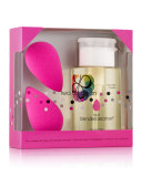 2 original pink blenders + liquid cleanser, 5 oz.