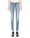 Star-Print Straight-Leg Jeans, Blue