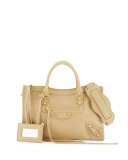 Classic City Golden Small Arena Satchel Bag, Beige