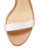 Judy Python/Leather City Sandal, White/Black/Latte/Natural
