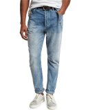 Leisure-Fit Straight-Leg Denim Jeans, Light Blue