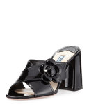 Crisscross Flower Slide Sandal