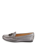 Suki Lock Charm Moccasin, Gunmetal