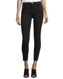 The Stiletto High-Waist Ankle Jeans, Jet Black