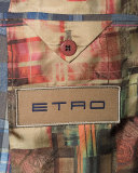 Madras Plaid Linen-Cotton Blazer, Beige