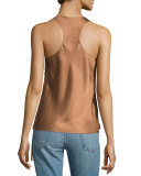 Silk Satin Racerback Tank, Autumn