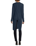 Giselle Long Asymmetric Cutaway Hem Cardigan