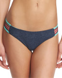 Indian Summer Reversible Swim Bottom, Denim