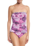 Tiles of Tropics Bandeau One-Piece Swimsuit
