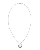 Sterling Silver Coin Edge Locket Pendant Necklace, 18"