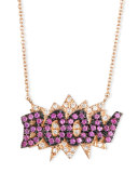 18K Rose-Gold Boom Pop Art Pendant Necklace