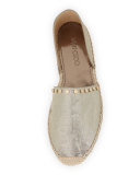 Dreya Studded d'Orsay Espadrille Flat, Gold