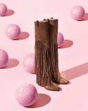 Gipsy Fringe Suede Over-The-Knee Boot, Russet