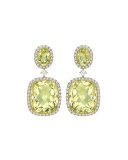 Signature Lemon Quartz & Diamond Drop Earrings