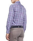 Tartan Plaid Long-Sleeve Sport Shirt