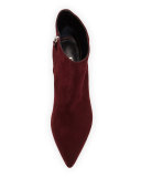 Suede Kitten-Heel Bootie