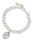 Chain Bracelet with Baroque Pearl Charm