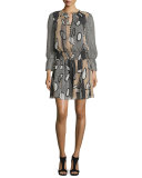 Kelley Printed Blouson Dress