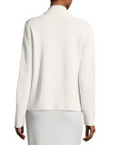 Shawl-Collar Draped Knit Jacket