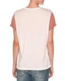 Broken Heart Crewneck Tee, Pure White/Multi