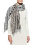 Stencil GG Logo Scarf, Taupe